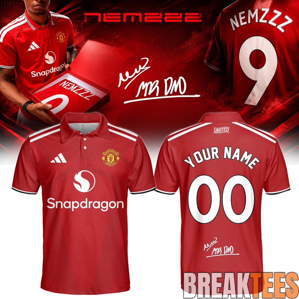 Nemzzz x Manchester United FC “LOCKED IN TOUR” 2026 Signed Jersey Custom Nemzzz x Manchester United FC “LOCKED IN TOUR” 2026 Signed Jersey Custom