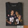 New England Patriots Stefon Diggs, Drake Maye & Christian Gonzalez Middle Finger Tee
