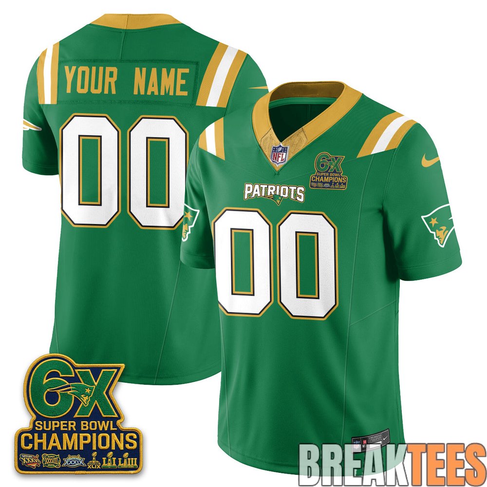 New England Patriots Irish Edition Custom Football Jersey – Stitched New England Patriots Irish Edition Custom Football Jersey – Stitched