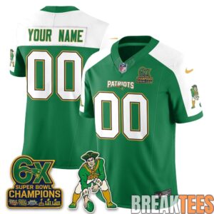 New England Patriots Irish Edition Custom Football Jersey - Stitched 3 New England Patriots Irish Edition Custom Football Jersey - Stitched 3