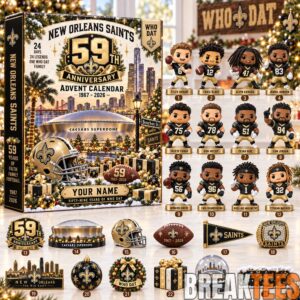New Orleans Saints NFL Christmas 2026 59th Anniversary Advent Calendar Box