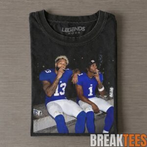 New York Giants Jalin Hyatt & Malik Nabers Smoking on the Bench Tee