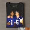 Philadelphia Eagles A.J. Brown & New England Patriots Drake Maye Smoking & Drinking Tee