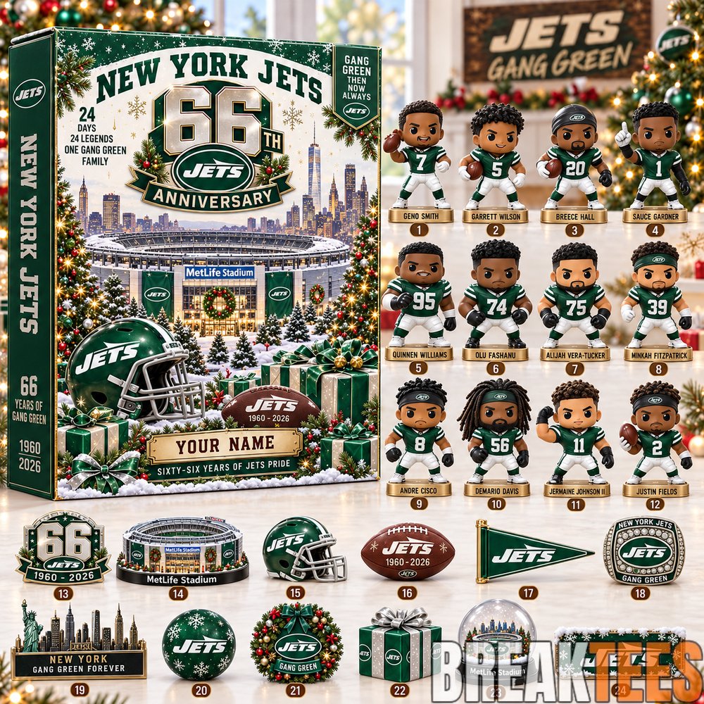New York Jets 2026 66th Anniversary Advent Calendar Box New York Jets 2026 66th Anniversary Advent Calendar Box