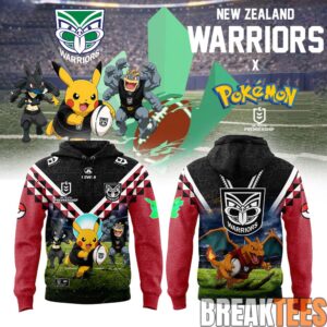 New Zealand Warriors x POKÉMON RUGBY 2026 Hoodie