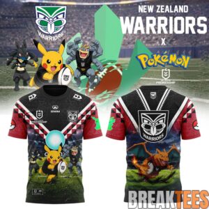 New Zealand Warriors x POKÉMON RUGBY 2026 T-Shirt