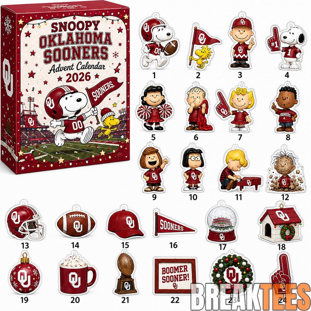 Oklahoma Sooners x Snoopy Christmas Advent Calendar 2026 for College Football Fans Oklahoma Sooners x Snoopy Christmas Advent Calendar 2026 for College Football Fans