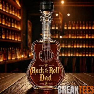 Old Guy Still Rockin Rock Style Guitar-Shaped Wine Bottle