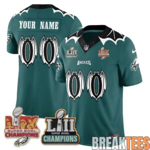 Philadelphia Eagles x Bat Edition Custom Football Jersey - Stitched 1