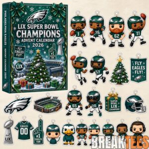 Philadelphia Eagles Super Bowl LIX Champions Advent Calendar 2026 – 24 Collectible Charms
