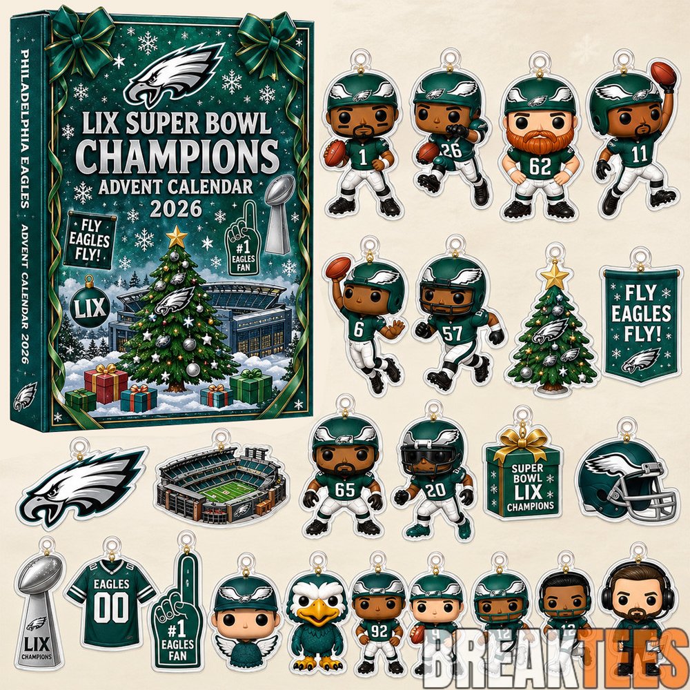 Philadelphia Eagles Super Bowl LIX Champions Advent Calendar 2026 – 24 Collectible Charms Philadelphia Eagles Super Bowl LIX Champions Advent Calendar 2026 – 24 Collectible Charms