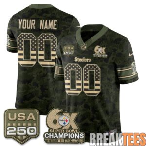 Pittsburgh Steelers 2026 Salute to Service Custom Football Jersey - Stitched 1