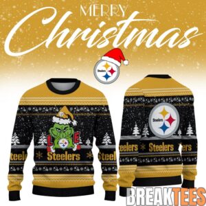 Pittsburgh Steelers x Grinch Merry Christmas Ugly Sweater