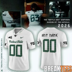 Portland State Vikings 2026 Battle Axe Custom Football Jersey