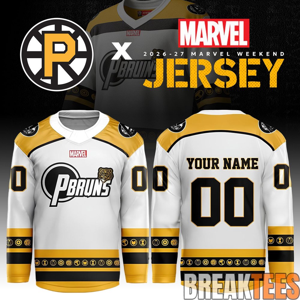 Providence Bruins Marvel Weekend Limited Custom Hockey Jersey Providence Bruins Marvel Weekend Limited Custom Hockey Jersey