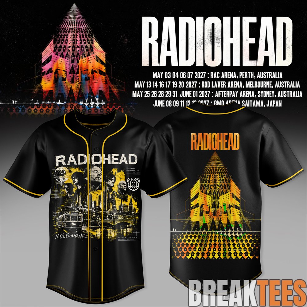 Radiohead 2027 Tour Special Baseball Jersey Radiohead 2027 Tour Special Baseball Jersey
