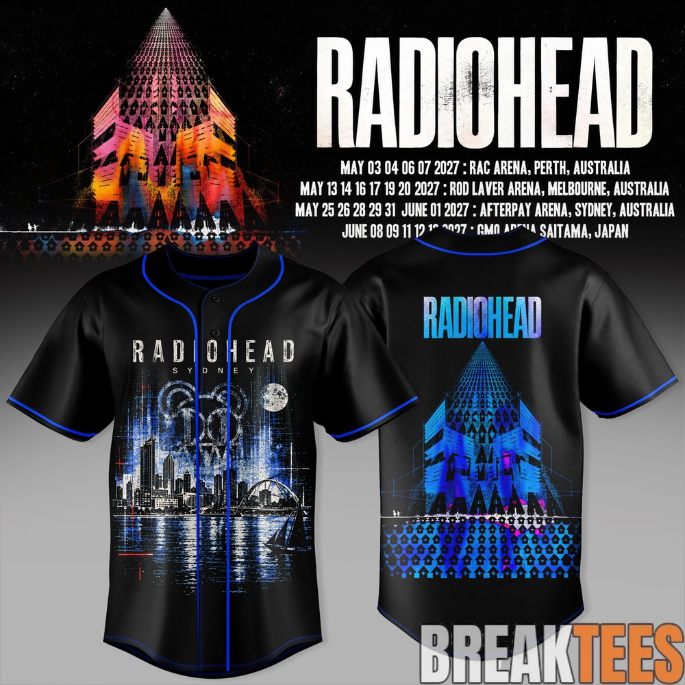 Radiohead 2027 Tour Special Baseball Jersey Radiohead 2027 Tour Special Baseball Jersey