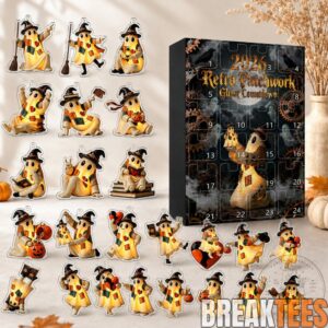 Retro Patchwork Ghost Halloween Advent Calendar 2026