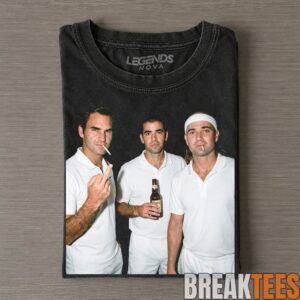 Roger Federer & Pete Sampras & Andre Agassi Tennis Funny T-shirt