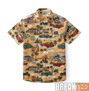 Route 66 Desert Highway Vintage Hawaiian Shirt 1