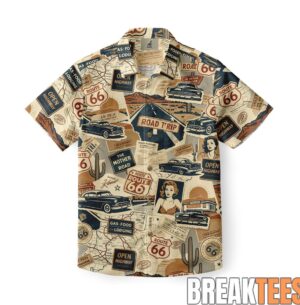 Route 66 Desert Highway Vintage Hawaiian Shirt 2