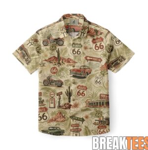 Route 66 Desert Highway Vintage Hawaiian Shirt 6