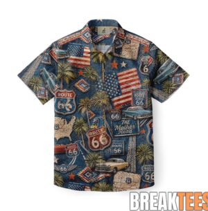 Route 66 Desert Highway Vintage Hawaiian Shirt 7