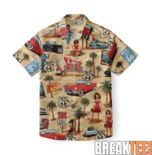 Route 66 Desert Highway Vintage Hawaiian Shirt 8