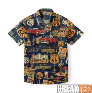 Route 66 Desert Highway Vintage Hawaiian Shirt 9