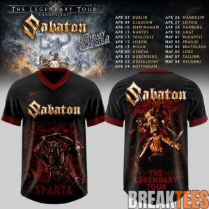 Sabaton The Legendary Tour 2027 Edition Football Jersey