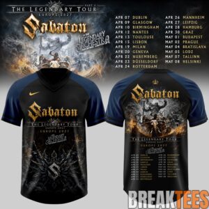 Sabaton The Legendary Tour 2027 Edition Football Jersey 1