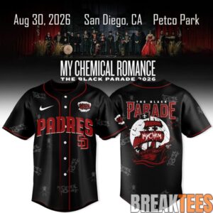 San Diego Padres x My Chemical Romance The Black Parade US Tour Baseball Jersey