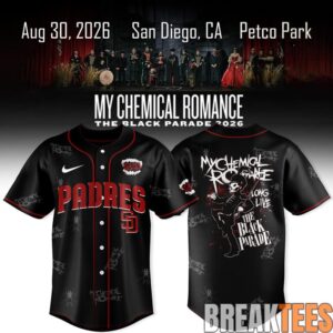 San Diego Padres x My Chemical Romance The Black Parade US Tour Baseball Jersey 2