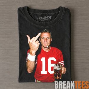 San Francisco 49ers Joe Montana Drinking & Middle Finger Tee