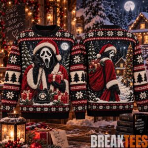 Scream Ghostface Santa Claus Christmas Holiday 2026 Ugly Sweater
