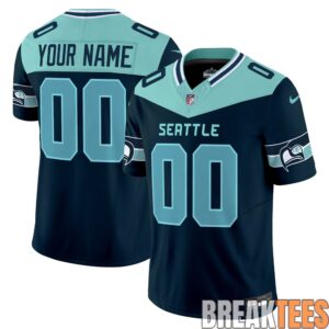 Seahawks Seattle City Vapor Limited Custom Jersey - Stitched
