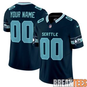 Seahawks Seattle City Vapor Limited Custom Jersey - Stitched 1