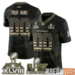 Seattle Seahawks 2026 Salute to Service Edition Custom Jersey - Stitched