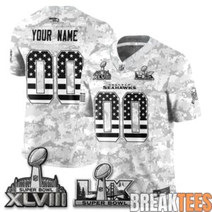 Seattle Seahawks 2026 Salute to Service Edition Custom Jersey - Stitched 1
