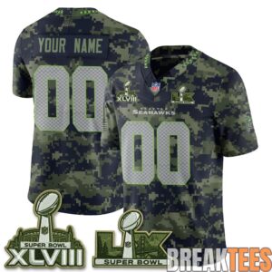 Seattle Seahawks 2026 Salute to Service Edition Custom Jersey - Stitched 3