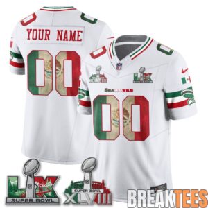 Seattle Seahawks Mexico Edition Custom Jersey - Stitched 1