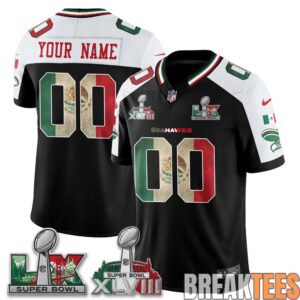 Seattle Seahawks Mexico Edition Custom Jersey - Stitched 2