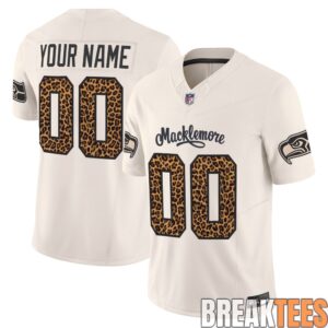 Seattle Seahawks x Macklemore Vapor Limited Custom Jersey - Leopard Print -Stitched 1 Seattle Seahawks x Macklemore Vapor Limited Custom Jersey - Leopard Print -Stitched 1