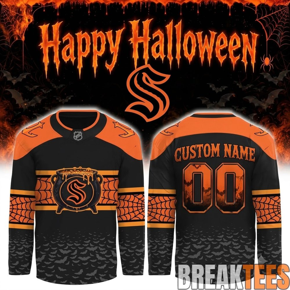 Seattle Kraken x Halloween Day 2026 Personalized Hockey Jersey Seattle Kraken x Halloween Day 2026 Personalized Hockey Jersey