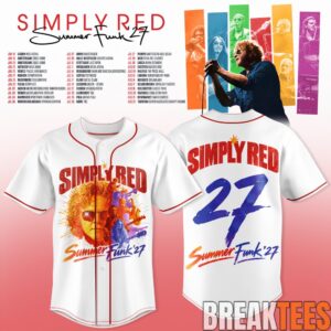 Simply Red Summer Funk ’27 Baseball Jersey 3