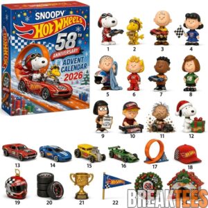 Snoopy Hot Wheels 58th Anniversary Advent Calendar Collector’s Edition 2026