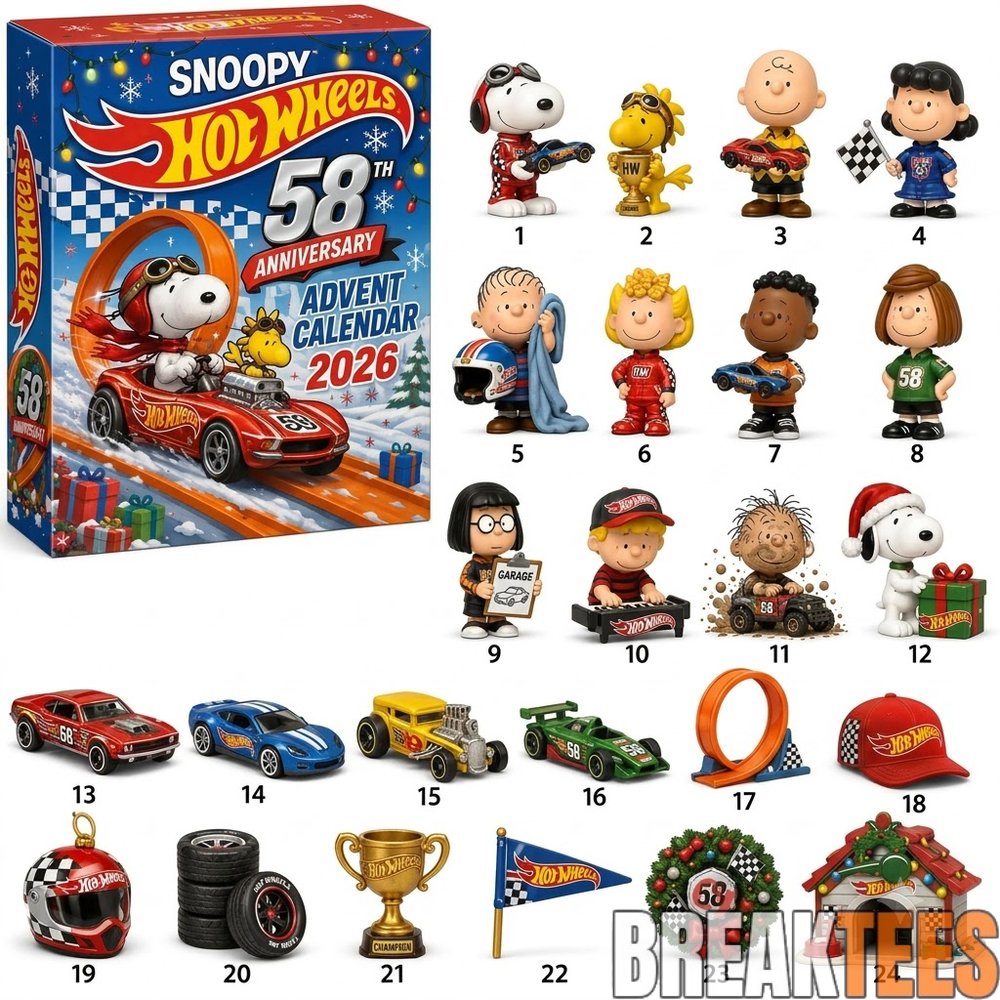 Snoopy Hot Wheels 58th Anniversary Advent Calendar Collector’s Edition 2026 Snoopy Hot Wheels 58th Anniversary Advent Calendar Collector’s Edition 2026