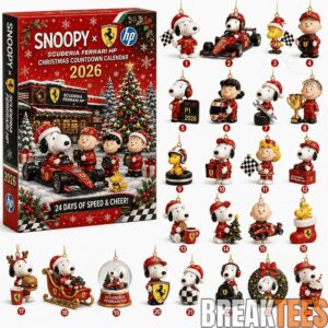 Snoopy x Scuderia Ferrari Christmas Advent Calendar 2026 Countdown To Xmas