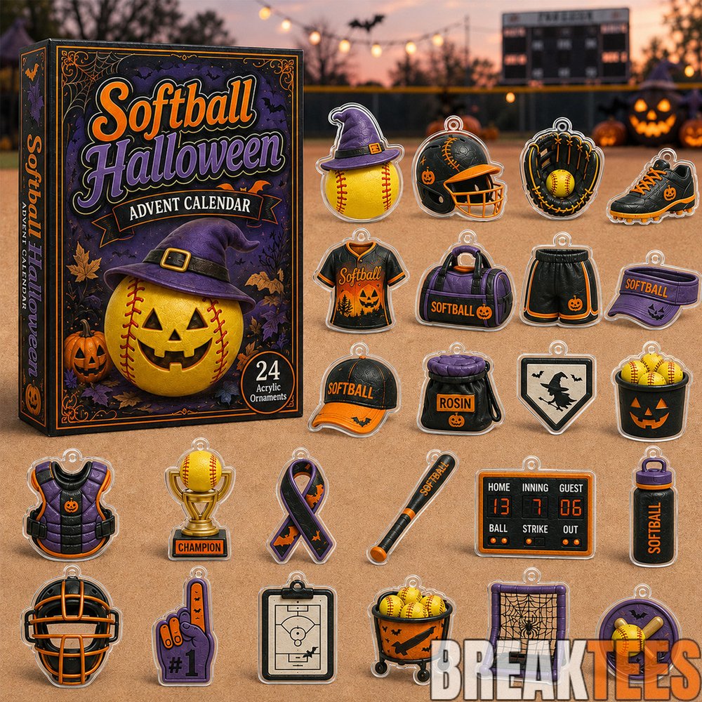 Softball Halloween Advent Calendar 2026 for Softball Fans Softball Halloween Advent Calendar 2026 for Softball Fans