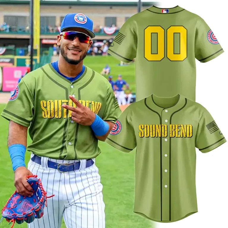 South Bend Cubs Military Appreciation Baseball Jersey South Bend Cubs Military Appreciation Baseball Jersey